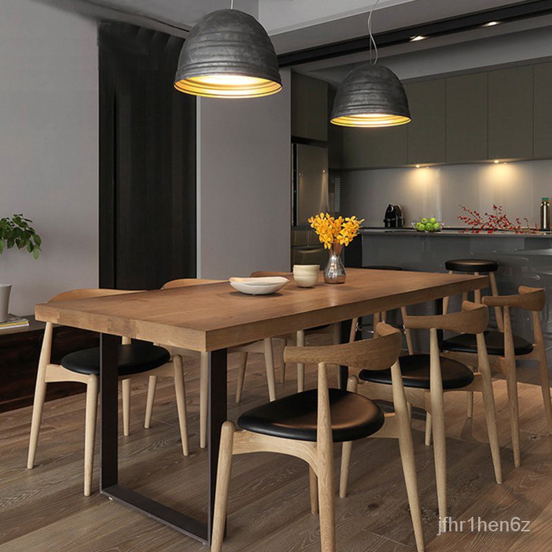 【熱銷商品】北歐實木餐桌椅組合家用小戶型現代簡約客廳吃飯桌子辦桌電腦書桌