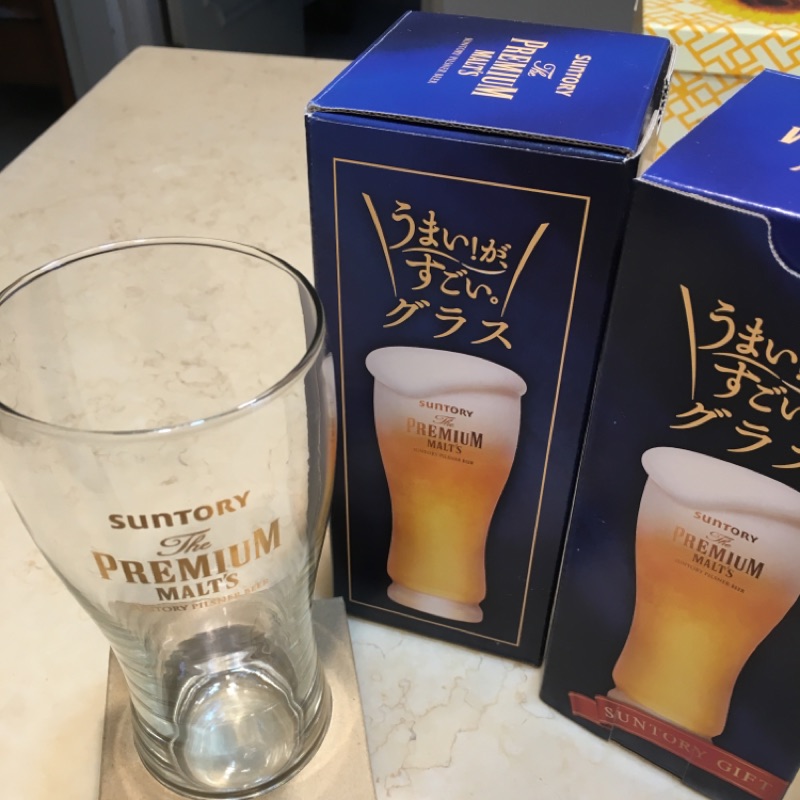 進口啤酒杯 三多利Suntory The PREMIUM MALT’S 頂級啤酒杯！