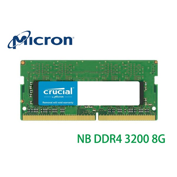 附發票 美光 NB RAM DDR4 3200 8G 8GB 筆記型 記憶體 原廠終保