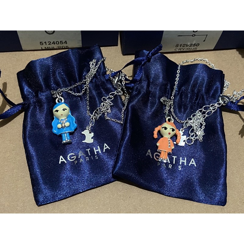 [全新正品] AGATHA paris 限量星座琺瑯瓷法國娃娃幸運項鍊 水瓶座/巨蟹座