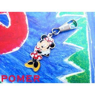 ☆POMER☆ 日本東京迪士尼樂園帶回 DISNEY 可愛迷人的米妮 Minnie Mouse 金屬拉鍊吊飾