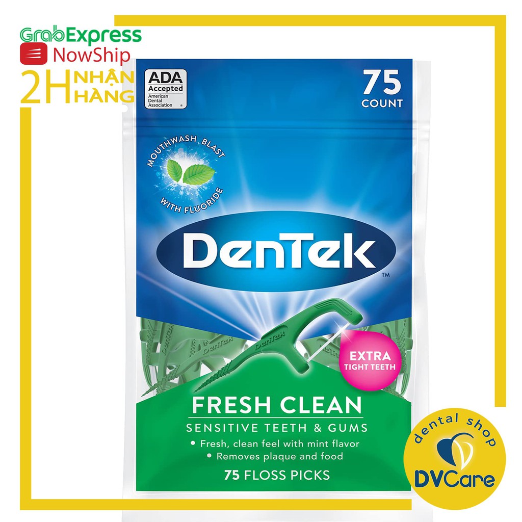 Dentek Fresh Clean 美國牙線牙籤 75 [dvcareshop]