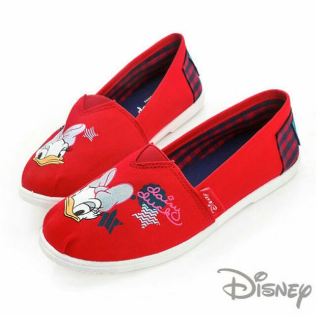 全新 台灣製 Disney 廸士尼  嗆辣女孩 黛西 星星魔法 懶人鞋  休閒鞋 紅色  590元  35號