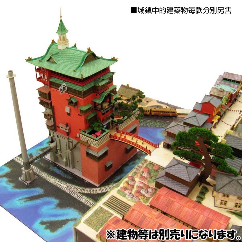 日本正版✦神隱少女全系列 DIY 3D立體拼圖吉卜力千尋 紙拼圖 城鎮透視圖城市基底模型 SANKEI 日本代購 拼圖