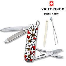 (二手) VICTORINOX維氏瑞士刀–經典6用-瑞士國花火絨草 (0.6203.840)
