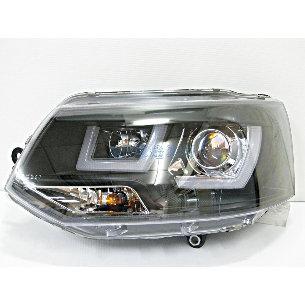 K.A.M. 福斯 VW T5 10 11 12 13 14 小改款 DRL U型燈眉 魚眼 黑底大燈組