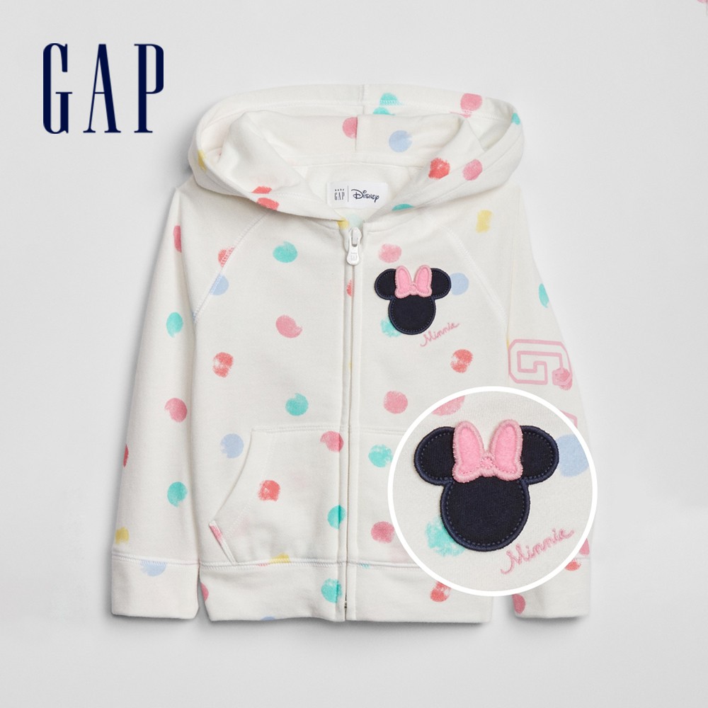 Gap 女幼童裝 Gap x Disney迪士尼聯名 Logo連帽外套-白色(552059)