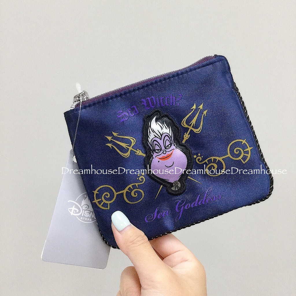 東京迪士尼 反派 烏蘇拉 緞面 亮面 隨身 面紙套 萬用包 化妝包 零錢包 小物 收納包