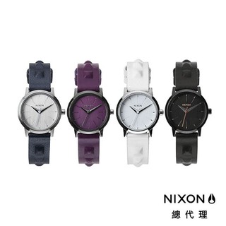 NIXON KENZIE 文青 腕錶 迷你錶 紫 白 黑 莫蘭迪 皮錶帶 鉚釘造型 上班必備 手錶 男錶 女錶 A398