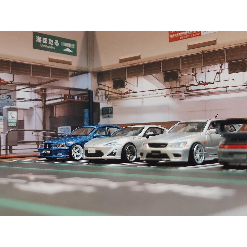 1/64 日本高速公路 海螢停車場 場景攝影板 / 停車場地墊 可停大型車輛 多款任選 nypd