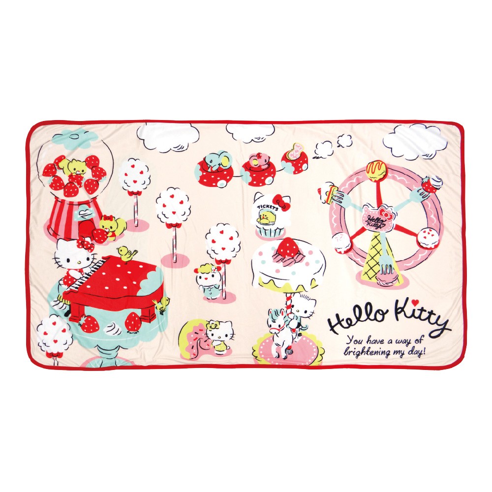 【Sanrio三麗鷗】Hello Kitty涼感浴巾-甜點樂園 [70x120cm ] 多用途:涼毯