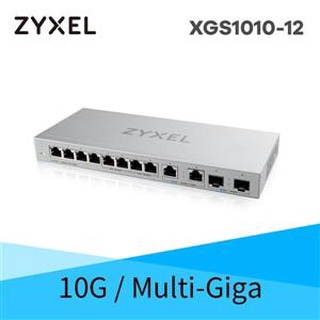 Zyxel 合勤 XGS1010-12 12埠 Multi-Giga 無網管 交換器 GbE 10Gbe