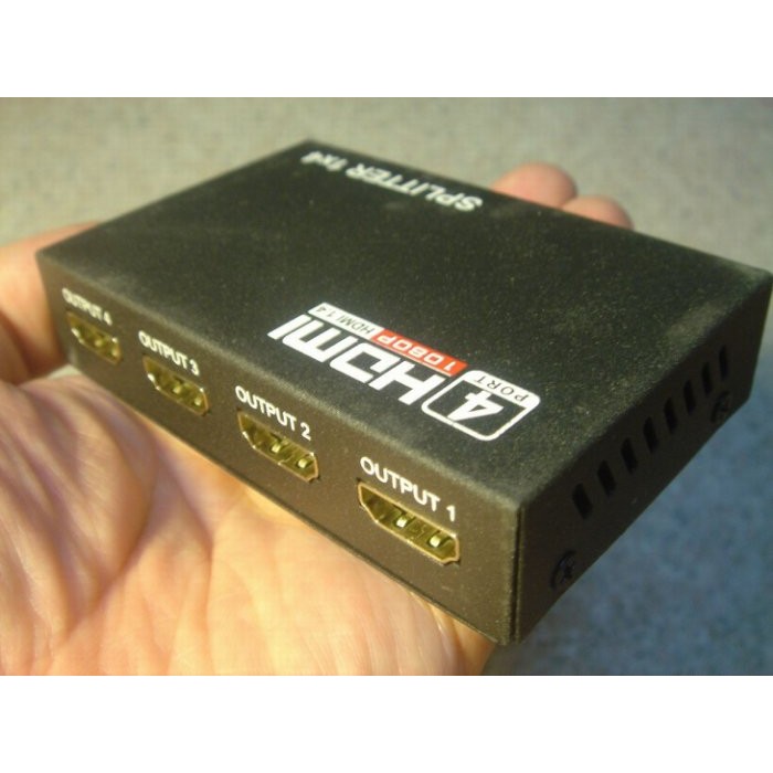 HDMI放大器/分配器 一進四出/1進4出/1分4 支援1.4版/3D Splitter 中繼器 桃園《蝦米小鋪》