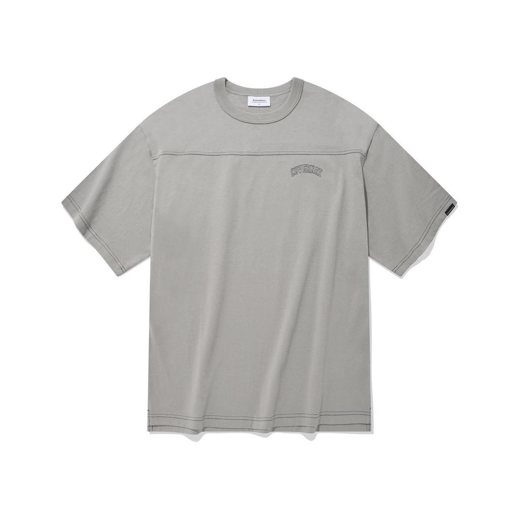 【COVERNAT】 小拱形標誌足球 T 恤(灰色) [F8]