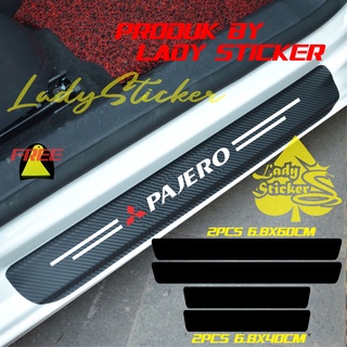 PAJERO CAR 3D 碳纖維門檻板 3D 碳纖維貼紙 MITSUBIAHI PAJERO 汽車腳踏板