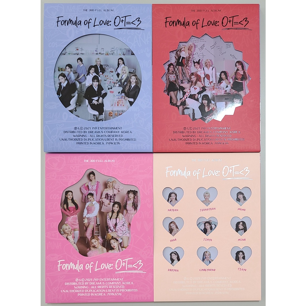 Twice 正規三輯formula Of Love O T 3 空專cd 封底預購禮小卡海報 蝦皮購物