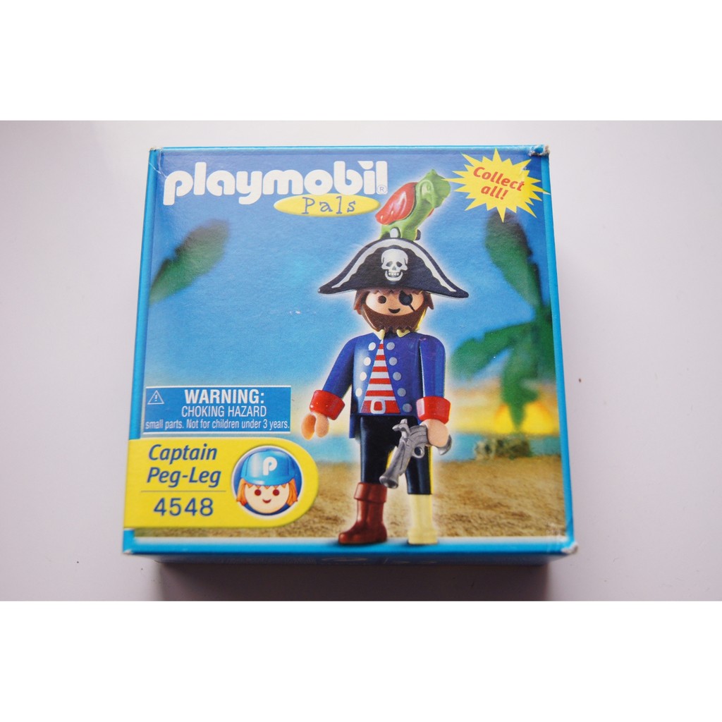 Playmobil 摩比 4548 絶版SP 獨腳海盜船長與鸚鵡