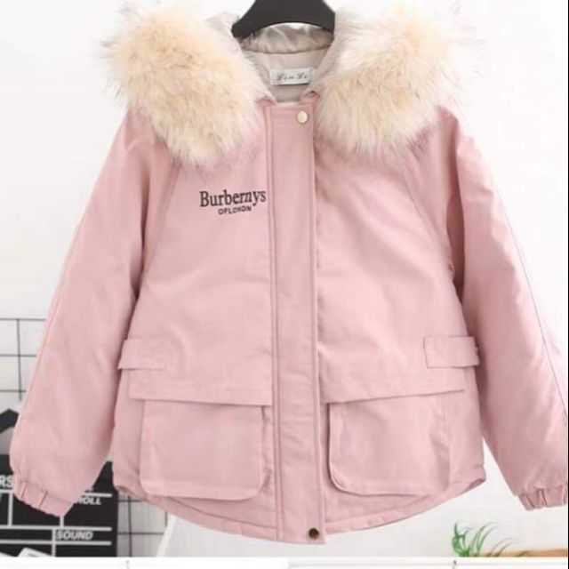 【現貨】韓版 粉色舖棉 加厚 外套