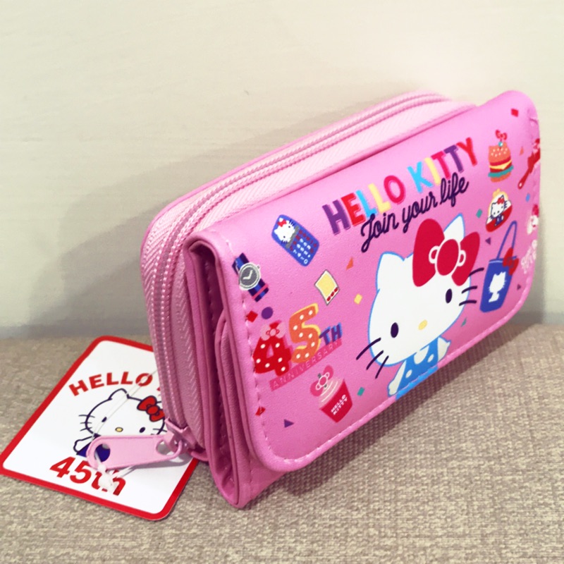 《正版》Hello Kitty 皮夾零錢包 kitty 錢包 零錢包 短夾 可愛卡通零錢包 凱蒂貓 KT 短夾 拉鍊錢包