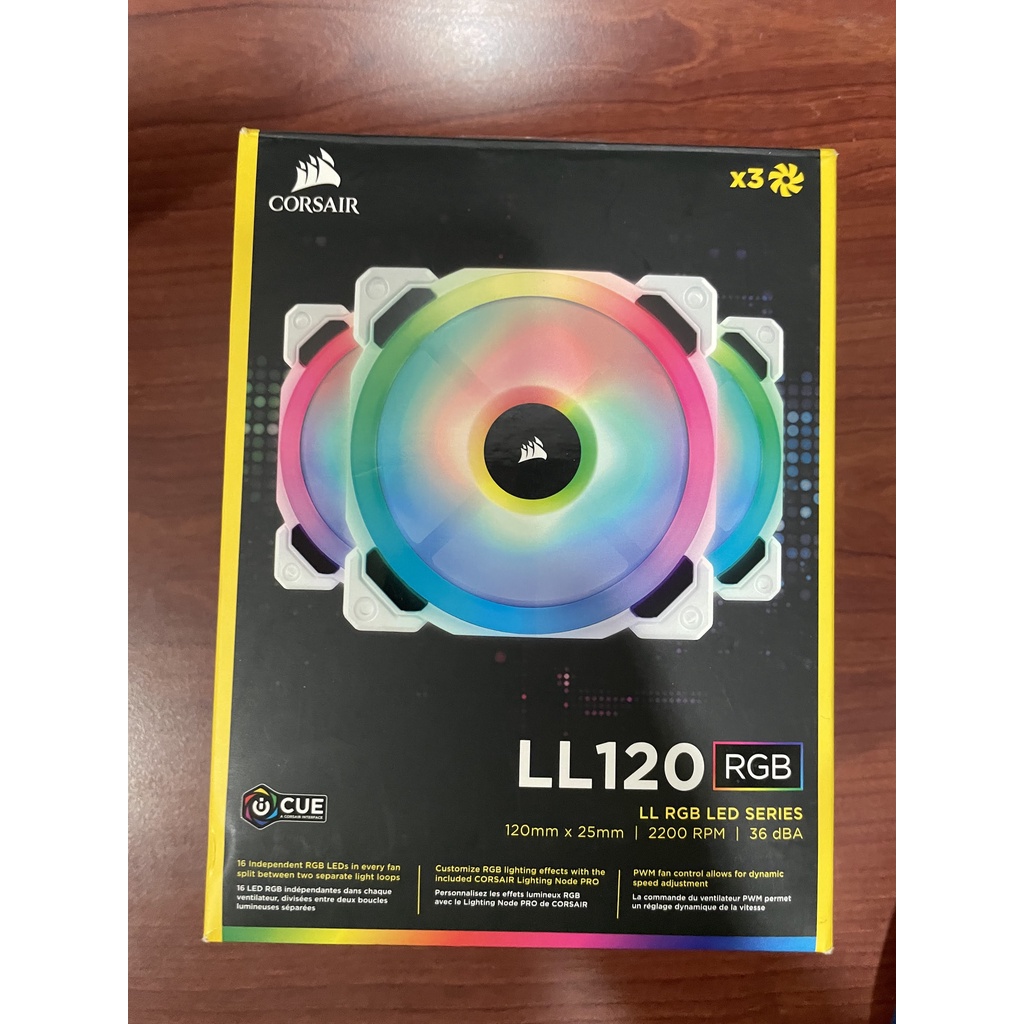 海盜船 CORSAIR LL120 RGB LED 12公分風扇 三風扇+控制器