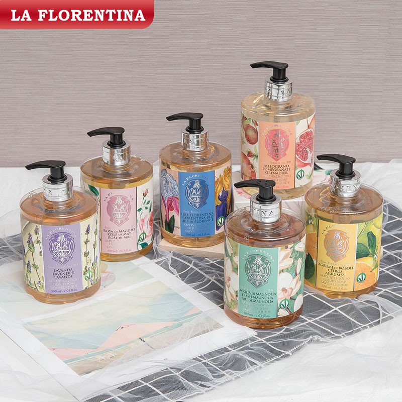 【LA FLORENTINA】義大利製香氛洗手乳500ml 香水洗手乳 玫瑰香氛洗手乳 保濕洗手乳 香氛洗手乳花朵洗手乳