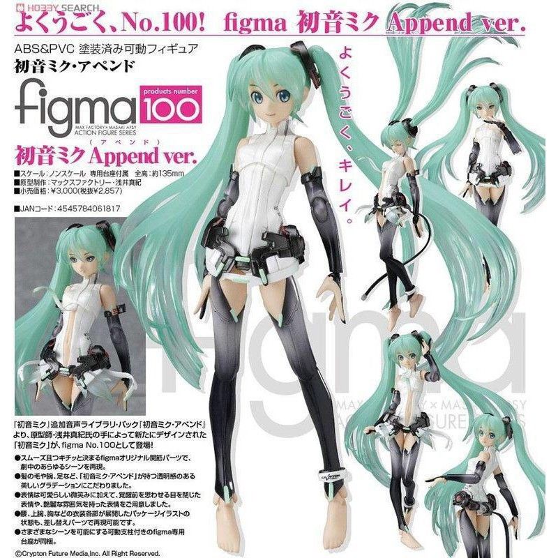 日版 Figma 100 初音未來 MIKU Append Ver. 紀念擴充版