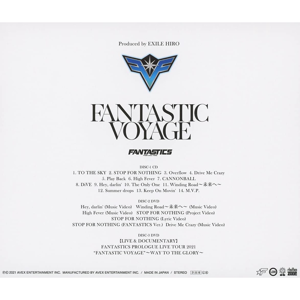 FANTASTICS FANTASTIC VOYAGE DVD - ミュージシャン