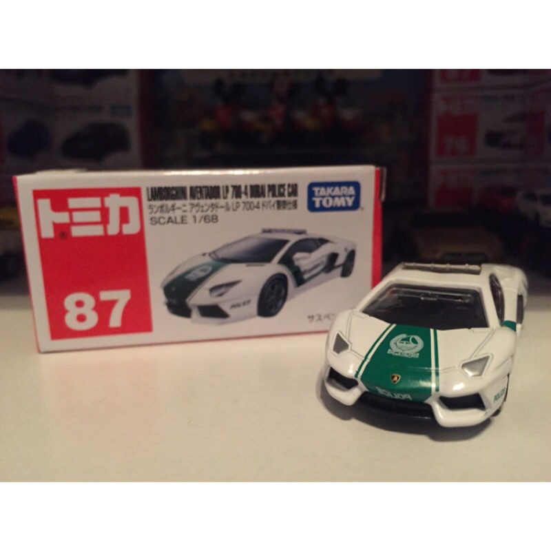 多美小汽車 TOMICA NO.87 藍寶堅尼 LAMBORGHINI POLICE CAR 杜拜警察式樣警車 微盒損