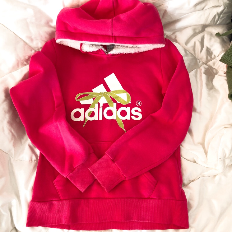 Adidas 帽T #粉紅色 #二手