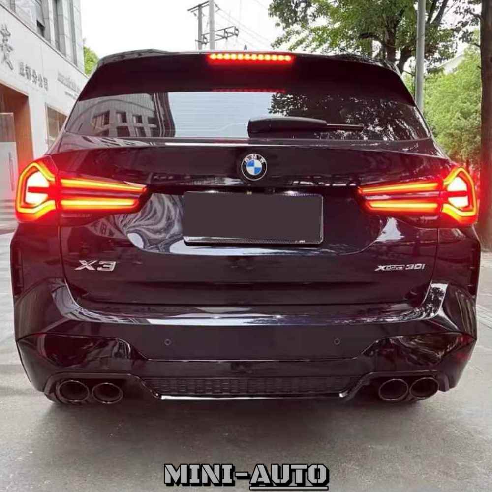 MINI-AUTO☑️ BMW X3M樣式 亮黑 後下巴 後下擾流 四出尾飾管 改裝 M包 套件 M40i G01 副廠