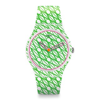 【SWATCH】New Gent 原創 手錶 瑞士錶 粉綠二重奏-41mm SUOZ208