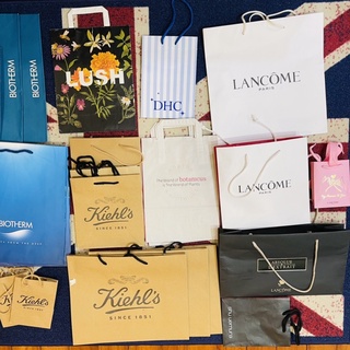 全新 專櫃紙袋 保養品牌 禮品袋 碧兒泉 Lancôme 蘭蔻 DHC LUSH菠丹妮 契爾氏 imo 植村秀紙袋