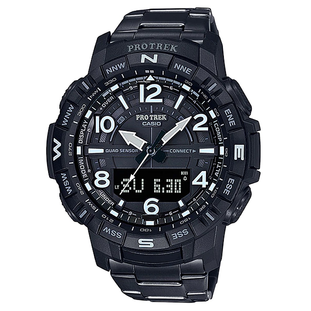 【CASIO】登山錶 PRO TREK 鈦錶帶 方向錶圈 抗低溫裝置 藍牙 PRT-B50YT-1 原廠公司貨