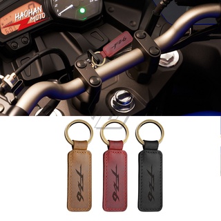 適用於雅马哈 Yamaha FZ6N FZ6S FZ6 Fazer 摩托車鑰匙扣牛皮瘋馬皮鑰匙圈
