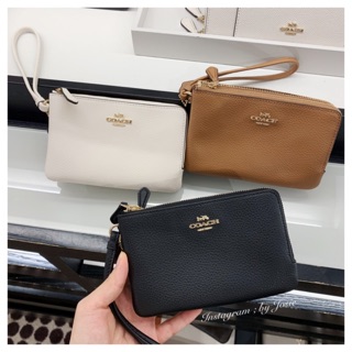 【預購】美國代購 Coach 秋冬新色 馬車Logo 皮革 雙層 手拿包