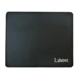 《蝦皮最低價》i-shock 防滑鼠墊 - 黑色/布面橡膠(22*18cm)