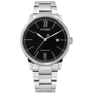 CITIZEN / 簡約時尚 機械錶 自動上鍊 日期 不鏽鋼手錶 黑色 / NJ0130-88E / 42mm