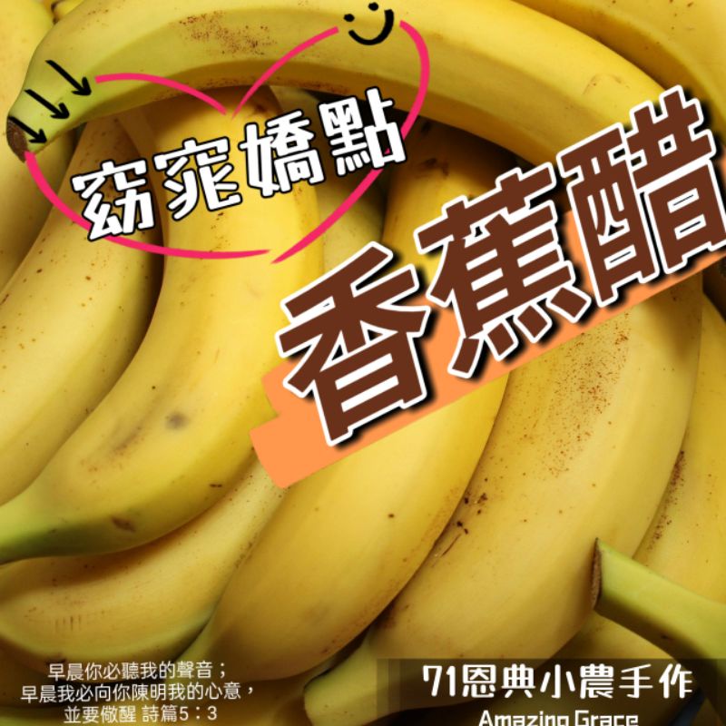 香蕉醋🍌71恩典香蕉醋🇹🇼小農手作綠香蕉醋 台灣製造玻璃瓶裝含果肉非果汁調合無防腐劑谷哥蔡依林香蕉醋