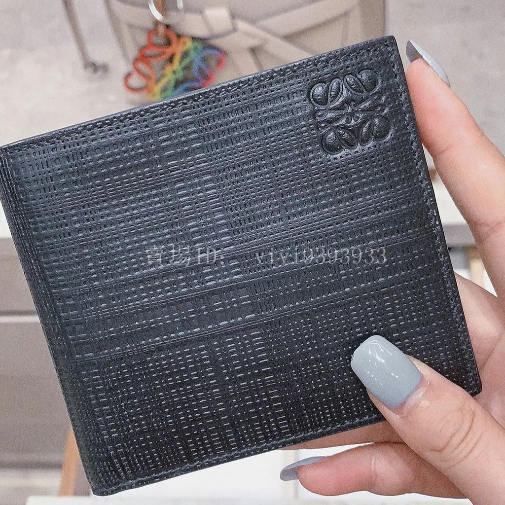 暖暖 二手正品店loewe 羅威男生錢夾錢包短夾皮夾皮包手拿包現貨 蝦皮購物