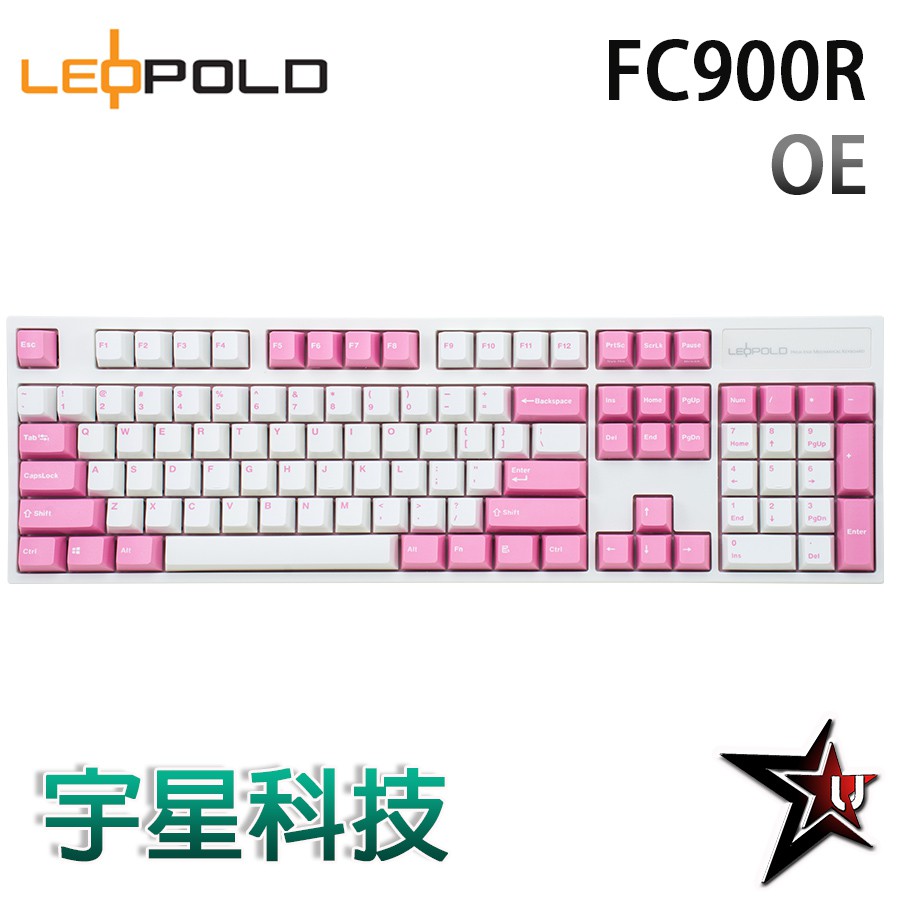 韓國LeoPold FC900R OE 白粉 機械鍵盤 OEM高 PBT二色成形鍵帽