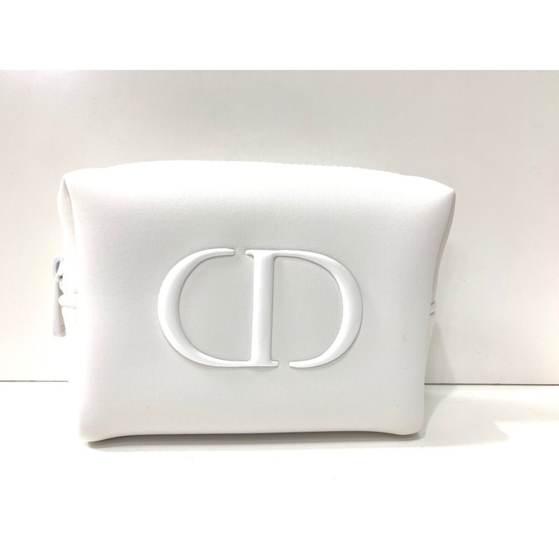 Dior 白色 logo 化妝包