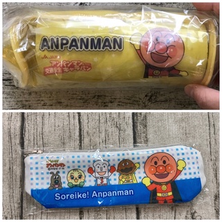 『現貨』日本 正品 麵包超人 筆袋 鉛筆盒 收納袋 圓筒 非賣品 限量 藍色 黃色 細菌人