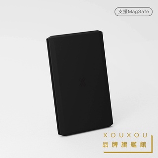 XOUXOU / MagSafe矽膠磁吸卡套-黑色 MagSafe卡夾 可放卡片