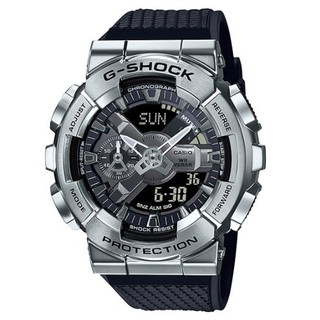 【無限精品 REMIX】CASIO G SHOCK 重工業風金屬雙顯手錶 GM-110-1A