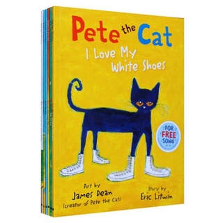 6冊全套 赠音档 大開本 I Can Read系列英文繪本Pete the Cat皮特貓系列 兒童啟蒙早教  吳敏蘭書單