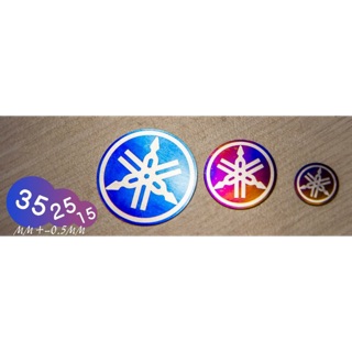 正鈦片 正鈦合金 音叉 山葉 logo mark 15mm 25mm 35mm 尺寸 1.5CM 儀表貼 三代勁戰 適用