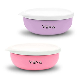 臺灣 VIIDA Soufflé 抗菌不鏽鋼餐碗/學習餐具 2入組【麗兒採家】