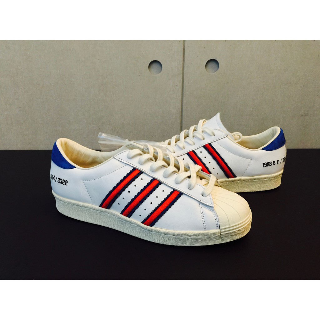 全新絕版 ADIDAS ORIGINALS SS80 Superstar 80v D-MOP 10周年聯名 紅白 nmd