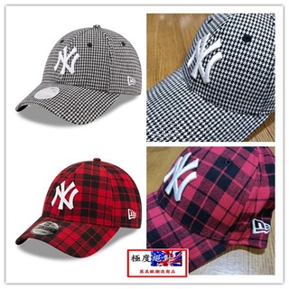 <極度絕對>New Era 9Forty NY 940 MLB 男女挺帽款 格子紋帽 亞麻布 洋基帽 鴨舌帽 棒球帽