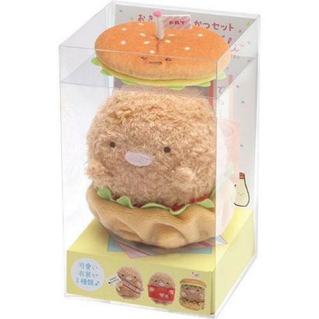 【免運】日本 San-X 角落生物 豬排漢堡組合餐 娃娃